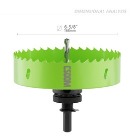 CSOOM Upgraded Bi-Metal Hole Saw Drill Bit, Hole Drilling Cutter, Ideal for Plastic, Wood, Plywood, Thin Steel Sheets, and Thin Aluminum Sheets（168mm|6-5/8"）.