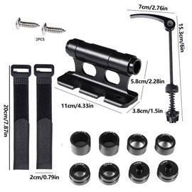 Bicycle Fork Mounts, Aluminium Alloy Bicycle Fork Holder, Bicycle Fork Mount with Quick Release, 5/12/15 x 100 mm, 15 x 110 mm, 4 Pairs Side Covers, for Trucks, Suvs, Bicycle Carriers and Trailers