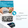 Slim LED Digital Alarm Clock, Mirror Surface for Makeup, with