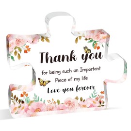 Thank You Gifts for Women - Puzzle-Shaped Acrylic Plaque Keepsake - Appreciation Gifts, Thank You Present for Friends, Colleagues, Elder on Birthday, Christmas, Thanksgiving, Mother's Day