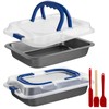 2 PCS 9x13 Stainless Steel Baking Pan with Lid &