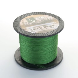 Zite Fishing Fishing Line Braided 4-Ply - Braided Line 4 x PE 550 m Spool - 0.14-0.30 mm Fishing Tendon Braided Line Green (20.7 kg / 0.30 mm)