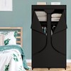 SORCEDAS Portable Wardrobe Closet Storage Organizer Metal Hanging Rack Non-Woven