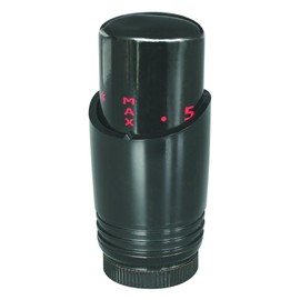 SOMATHERM FOR YOU, 601522803 Thermostatic Head M30 x 1.5 Design Black for Towel Warmer or Designer Radiator, Modern Design, Liquid Expansion, Connection with a M 30 x 1.5 Thread