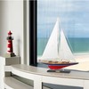 NAUTIMALL Wooden Sailboat Decor Ship Model 28" Endeavour America's Cup