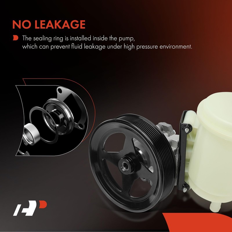 A-Premium Power Steering Pump, with 8-Groove Pulley & Reservoir, Compatible