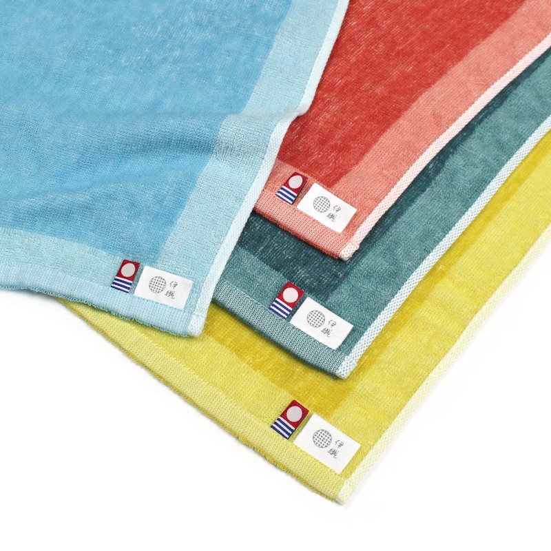 Iori Imabari Towel for Bath Rim Organic Cotton (Blue) Sauna