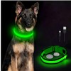 Adjustable LED Dog Collar – Reflective, Rechargeable & Anti-Lost (Green,