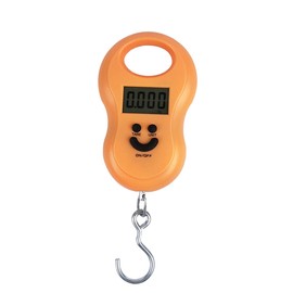 Mengshen Bascula equipaje digital Grua Escala de pesaje de maletas 110 lb / 50 kg Mini portátil de gancho colgante de viaje Pantalla LCD retroiluminada para Home Farm Factory Hunting Outdoor Naranja