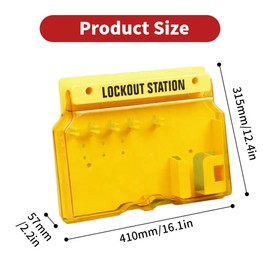HILKCO Lockout Tagout Station Loto Device Wall Mount Lock Out Tag Out Kit Board for Industrial,Electric Power,Machinery Safety Supply Tool OSHA Compliance Cover for Storage