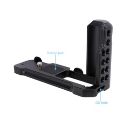 NICEYRIG L-Shape Grip for Sony ZV-1 II/ZV-1F Vlog Vlogging Camera, Black Extension Bracket with Quick Release Plate for ARCA Style - 594