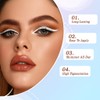 White Eyeliner Gel with 2 Brushes, Waterproof Smudge-Proof Long-Lasting Cream
