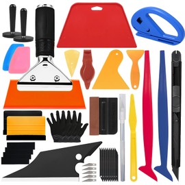 Seconero 37Pcs Car Window Tint Kit with Multiple Vinyl Squeegees & Scrapers, Car Window Film Application Kit, DIY Car Window Tint Film Kit, Vehicle Vinyl Wrap Tools for Car Wrapping, Film Installation