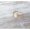 Custom Opal Ring October Birthstone Blue Opal Jewelry 14K Gold
