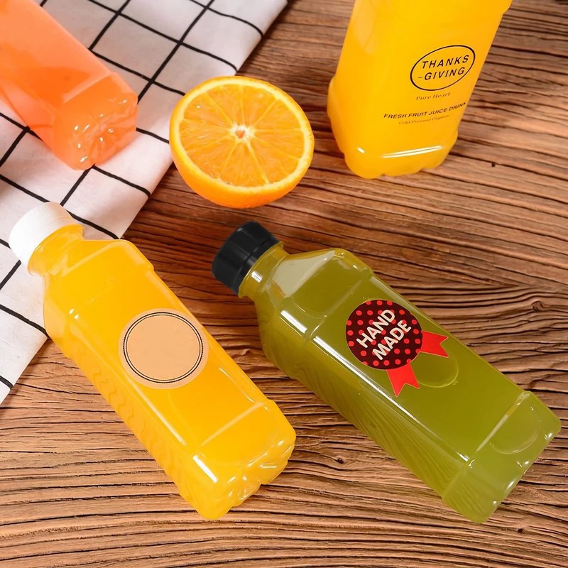 WUWEOT 30 Pack 300ml Plastic Juice Bottle, Clear Empty Milk