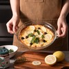 Sweejar Glass Pie Pan for Baking(2 pack), 9.5 Inches Round