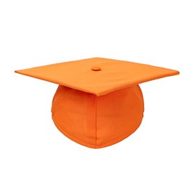 Newrara - Gorra de graduación unisex mate para adultos, Naranja, 9"x 9"'