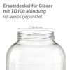 Devitre Twist-Off Lid 100 mm TO100 | 6 Replacement Lids