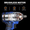 AUTOFU Brushless Impact Wrench 1/2 Inch 420Nm Cordless Wrench Body,