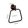 Oil Rubble Bronze Brass Bath Trapezoidal Towel Ring Towel Holder,