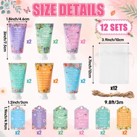 Y1tvei Bible Verse Hand Cream - 12 Sets Bible Verse Hand Cream Gift for Women, Christian Hand Moisturizer for Dry Cracked Hands, Mini Hand Lotion Travel Size Bulk Church Party Favors Religious Gifts