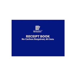 A6 Receipt Book NCR No Carbon Required - 1-80 Half Size
