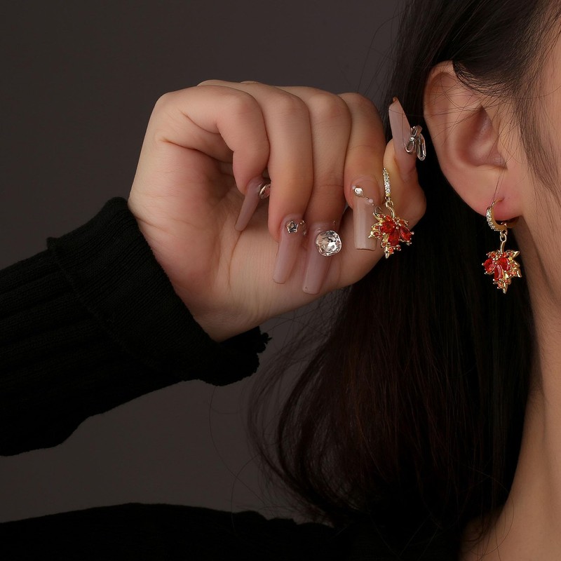 Thanksgiving Fall Earrings Accessories for Women Maple Leaf Fall Earrings