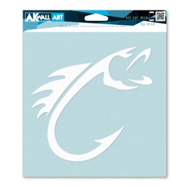AK Stickers Muskie Fish Fishing - Vinyl Decal Outdoor Weatherproof - White, (A) X-Small: 4"