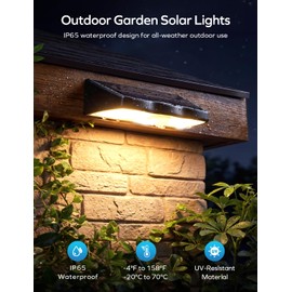 nibuuecer Solar Fence Lights Outdoor with Motion Sensor, 8 Pack Warm White Fence Lights Solar Powered 3 Modes IP65 Waterproof Dusk to Dawn Outdoor Lights for Patio Deck Wall Backyard Garden Decorative