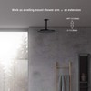 TRUSTMI Shower Arm with Flange Ceiling Mounted 6 Inch Rainfall