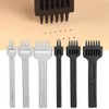 6Pcs Prong Chisel Round Hole DIY Leather Punch Tool HighCarbon