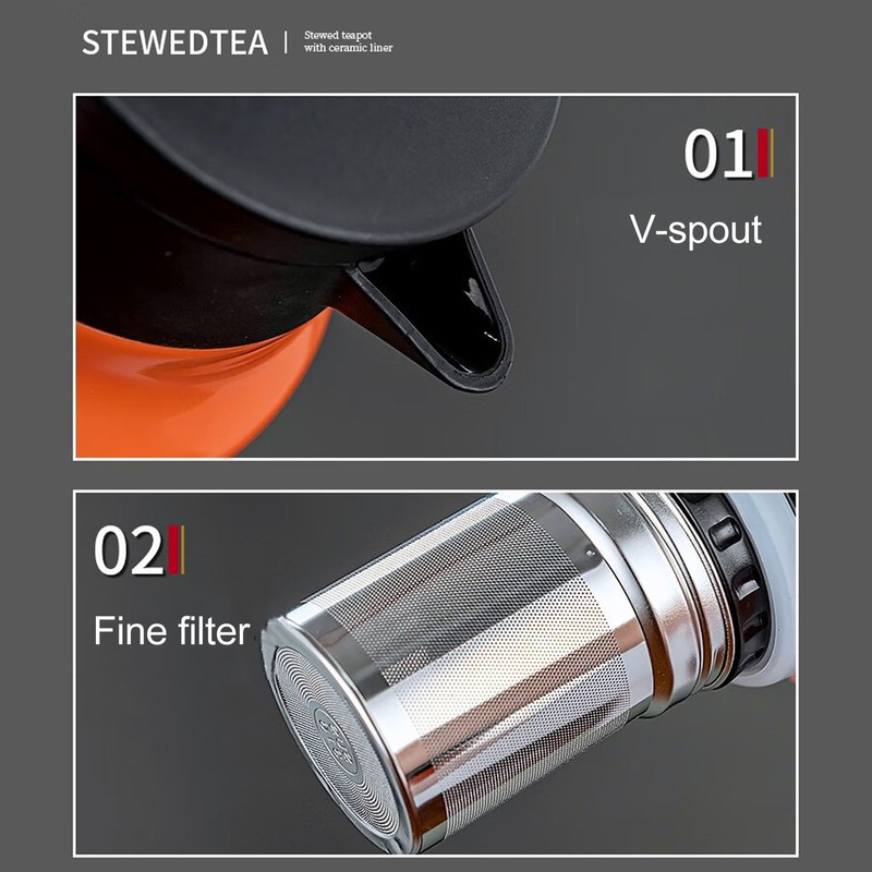 Insulated Teapot 1000ml Tea Water Separation Detachable Thermal Coffee Tea