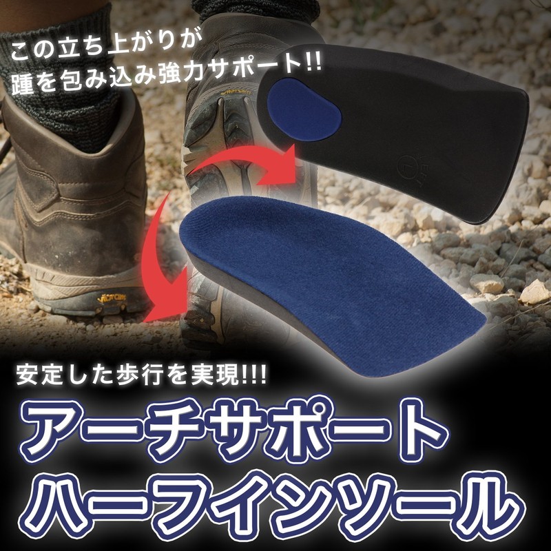 PhoenixSole Arch Support, Half Insole, Shock Absorbent, Breathable, Adjustable Size,