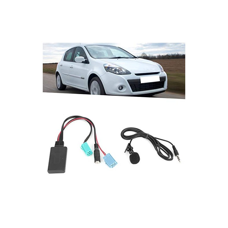 Qiilu Bluetooth Audio Cable 6 Pin Car Stereo Aux-in Adapter