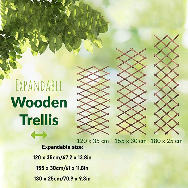 Expandable Plant Climbing Lattices Extensible Pine Fence Plant Support for