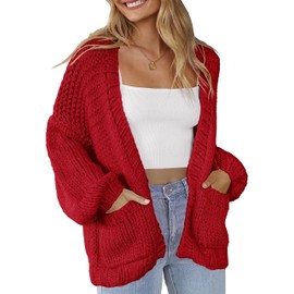 Women 2024 Cardigans Lightweight Casual Knit Long Sleeve Soft Pocketed Comfortable Cardigan Sweaters