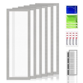 Magnetic Vent Covers 4x12 Inch, 6 Pack Floor Vent Cover for Air Vents, Upgrated Air Vent Screen PVC Mesh Floor Register Cover for Home Floor, Wall, Ceiling Vent Filter (White, 6Pcs)