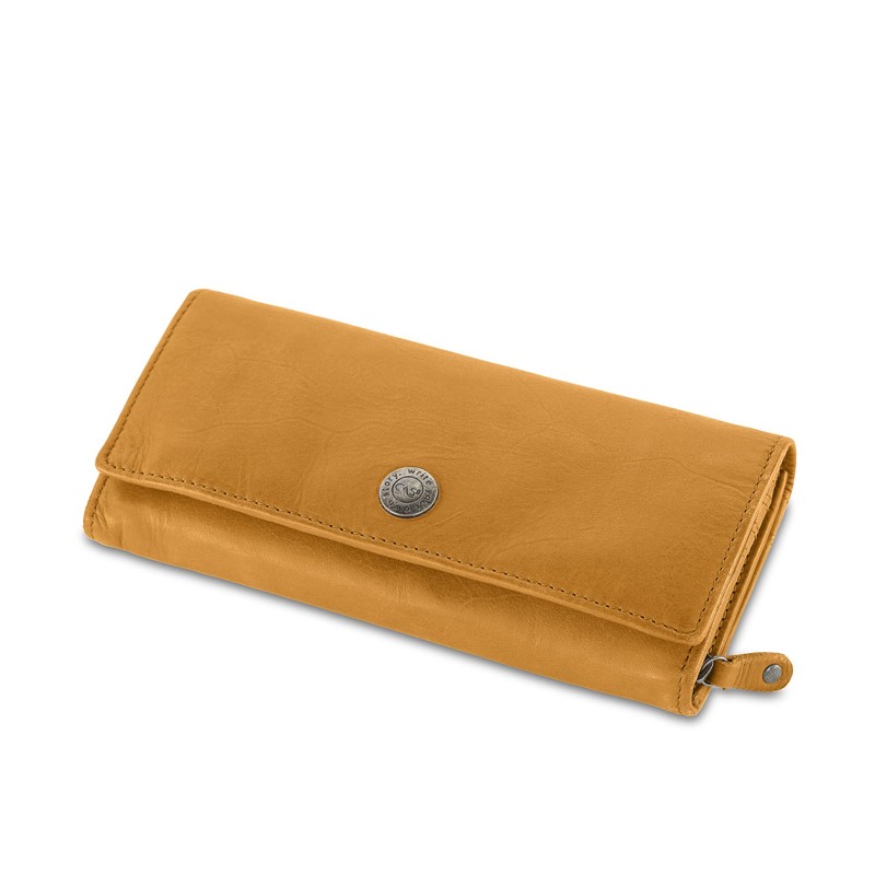 Cas8 Women's Washed Leather Purse with Practical Change and Card