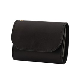 COTOCUL Men's Mini Wallet, Genuine Leather, Nishijin Metropolitan Leather, Bill Won't Break, Bill-fold, Small Wallet, Black