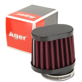 Ager 54mm Oval Power Filter Black x Red