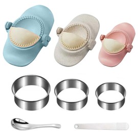8Pcs Dumpling Maker, Dumpling Press 3 Sizes Empanada Maker, Dumpling Mold Manual Chinese Dumpling Cutter, Empanada Press for Kitchen Home Family Gathering Picnic