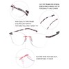 TERAISE Rimless reading glasses for women Comfortable Lightweight Frameless Reader