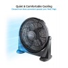 Comfort Zone 20" High Velocity 3-Speed Floor Fan with 180