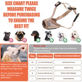 Muzzle for Dogs, Soft Pet Muzzle Against Chewing, Dog Muzzle with Breathable Mesh and Sturdy Head Strap Design, Mesh Muzzle for Large, Medium and Small Dogs (L)