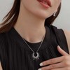 Iaceble Punk Sunburst Pendant Necklace Sun Rays Necklace Silver Sun