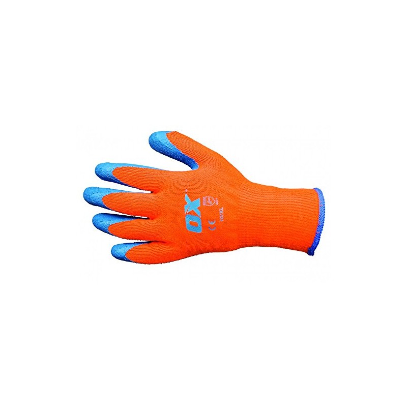 OX Tools Thermal Grip Gloves Orange, L (Pack of 2)