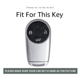 ontto Car key cover fit for GWM HAVAL H6 M6 ORA Good Cat White Cat IQ Car-Styling handmade Leather key case holder keyring key chain Smart Shell protector Accessories Blue