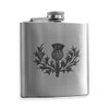 Scottish Thistle 6oz Stainless Steel Engraved Hip Flask - Made