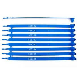 100 pcs Plastic Security Tag Numbered Tamper Resistant Truck Door Seal Self-Locking Padlock for Trailer Cases Container(Blue)