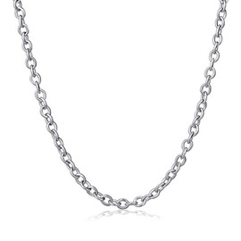 Treasure Bay Women's Chain Necklace Solid 925 Silver Anchor Links Chain Necklace in 48cm, 50cm 52cm 55cm and 60cm (55)